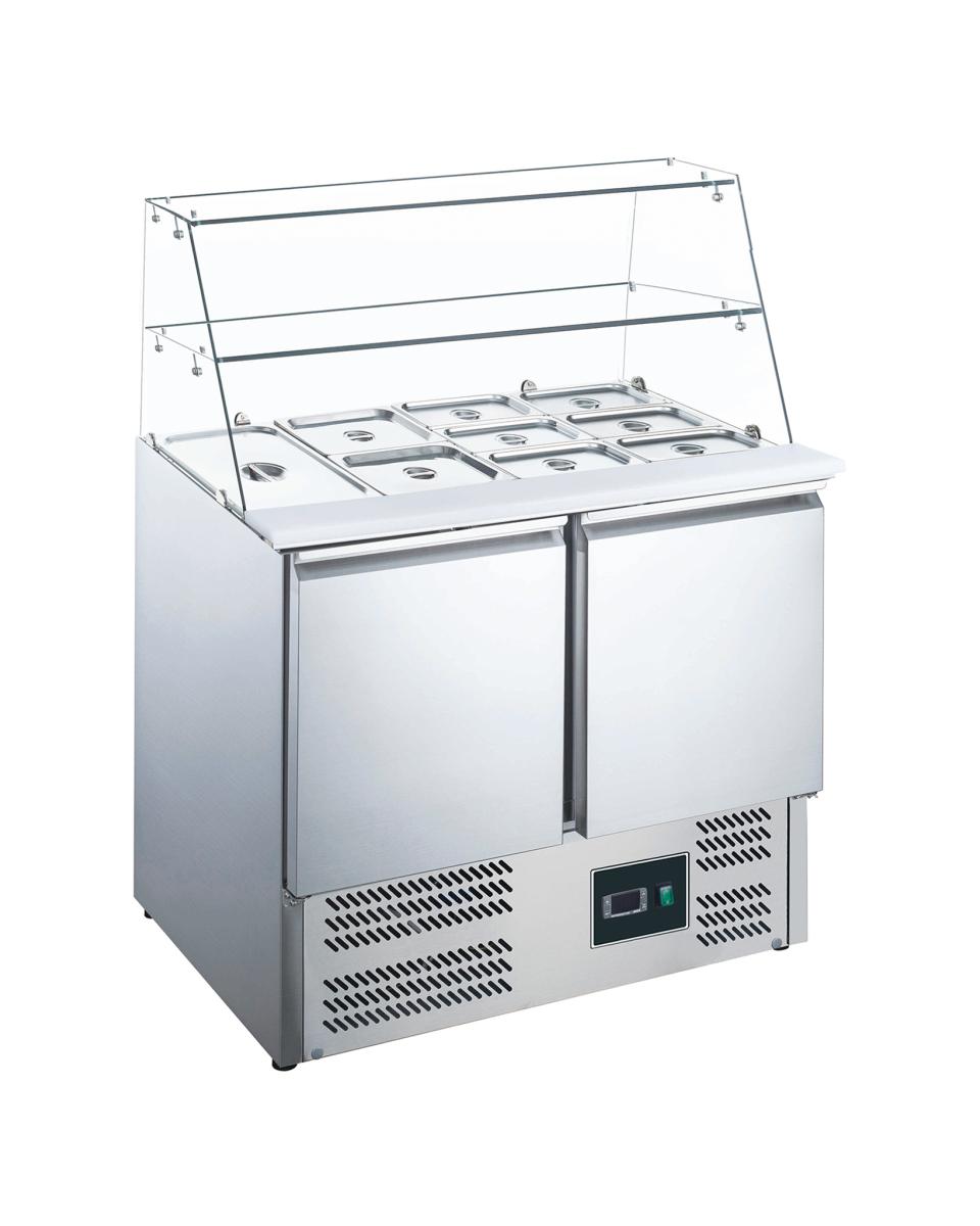 Saladette – Digitale Temperaturregelung – Edelstahl – 198 Liter – 230 V – H 85,6 x B 90,3 x T 70 cm – Saro – 465-1085