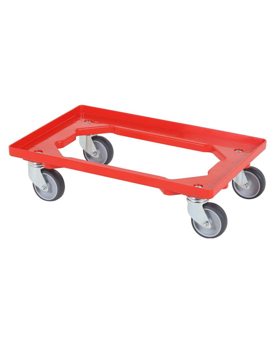 Transportwagen - Rot - Kunststoff - H 8,7 x B 60 x T 40 CM - Saro - 174-3000