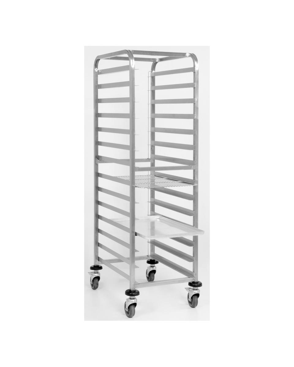 Tablettwagen - Edelstahl - H 165 x B 44 x T 63 CM - Saro - 452-1345