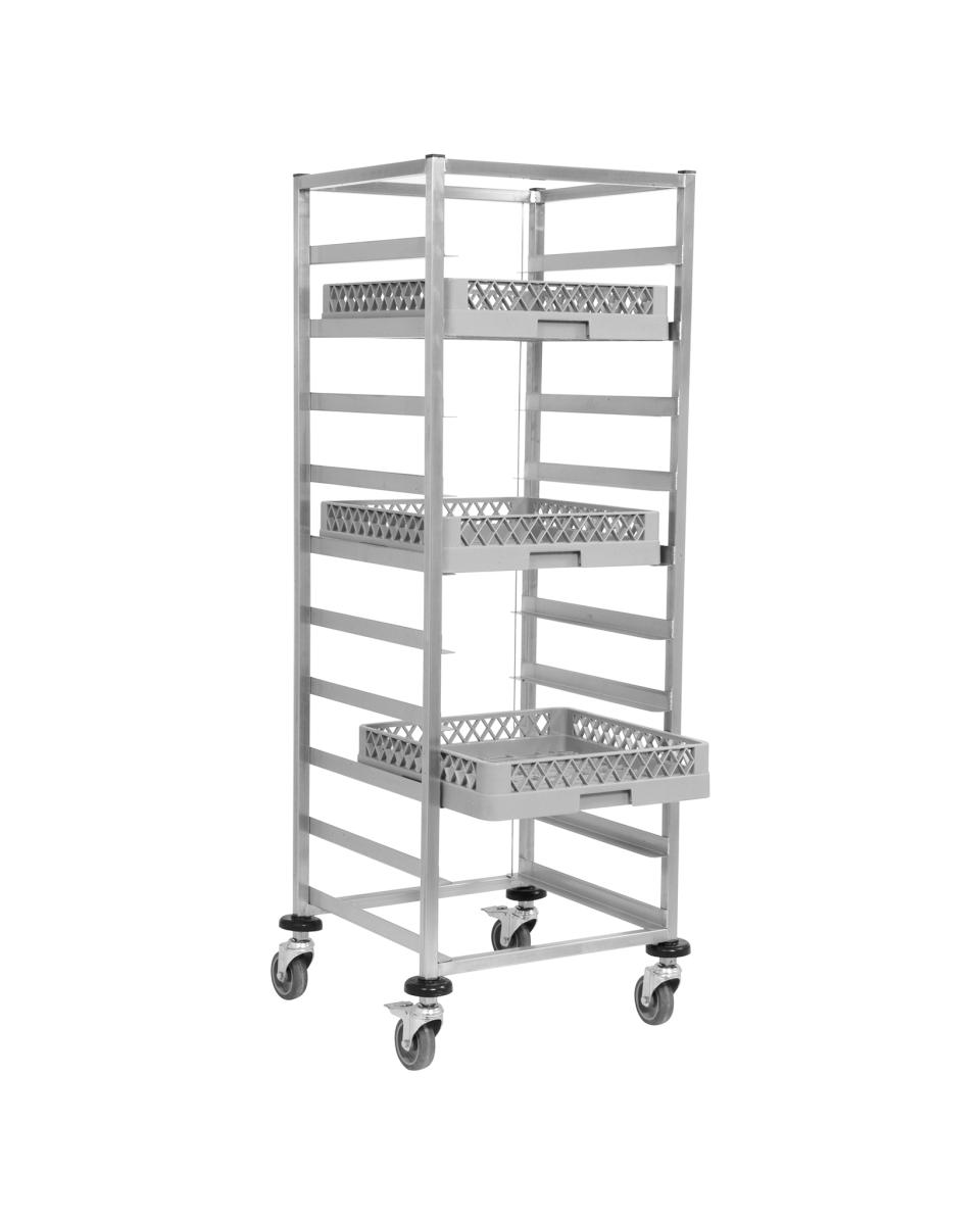 Tablettwagen - Edelstahl - H 166 x B 51 x T 53 CM - Saro - 452-1340
