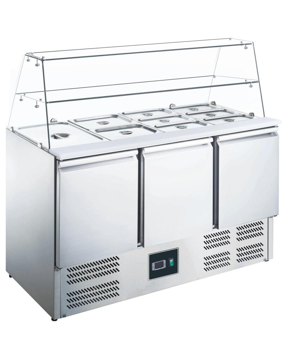 Saladette – Digitale Temperaturregelung – Edelstahl – 297 Liter – 230 V – H 85,6 x B 136,8 x T 70 cm – Saro – 465-1090
