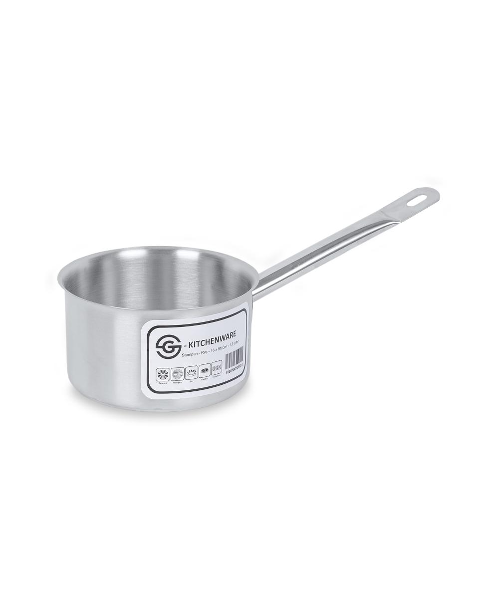 Kochtopf - Edelstahl - Ø16 CM - H 9 CM - 1,9 Liter - G-Line