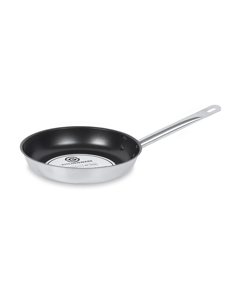 Bratpfanne - Edelstahl - Ø24 CM - Antihaftbeschichtet - H 4,5 CM - G-Line