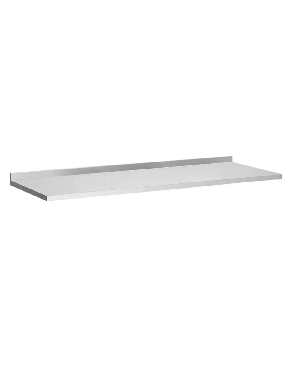 RVS Werkblad - H 4 CM - Vlakke onderlijming - Opstaande Rand Plat 5 CM - G-Line