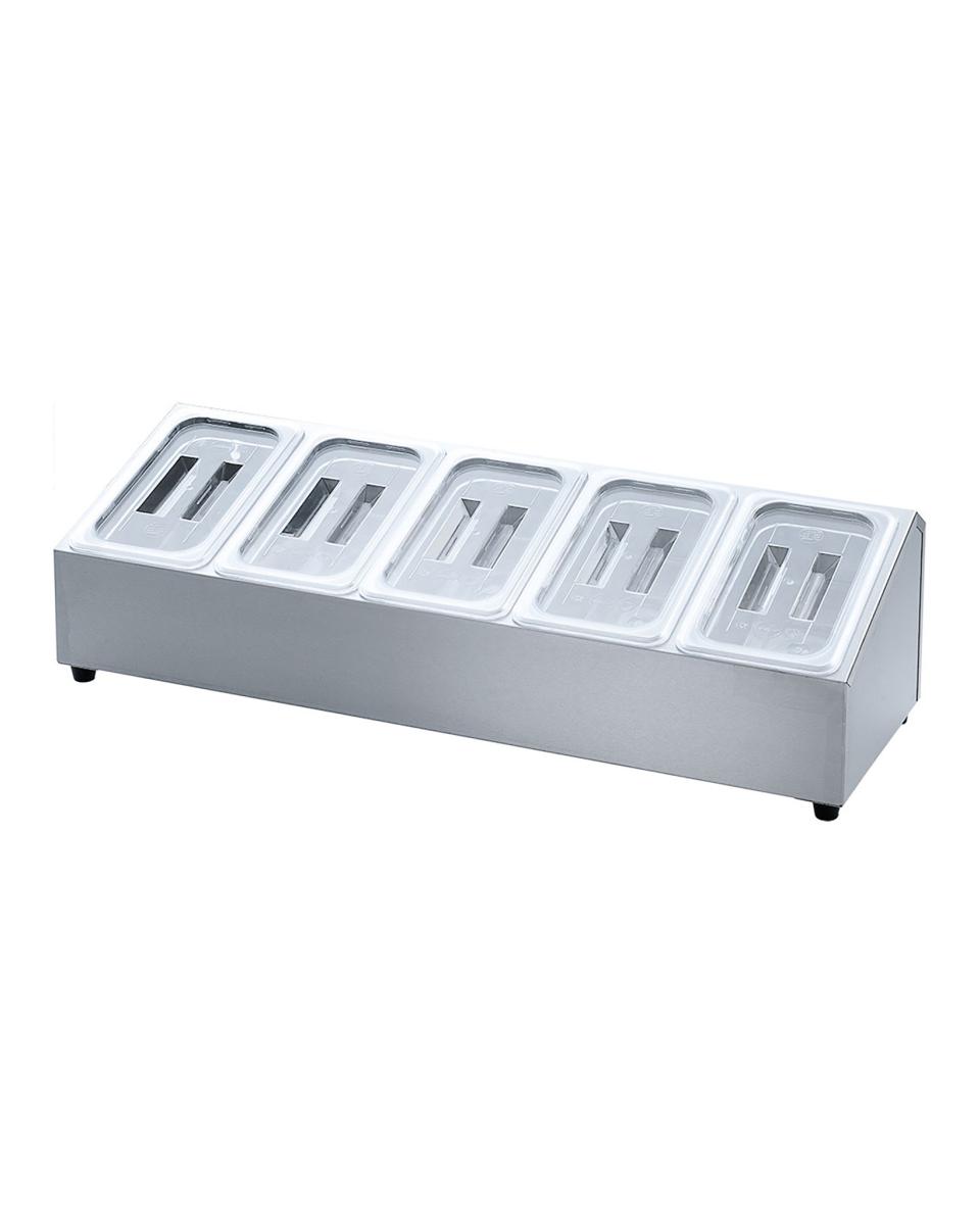 GN-Behälter - Edelstahl - 5 x 1/4 GN - G-Line