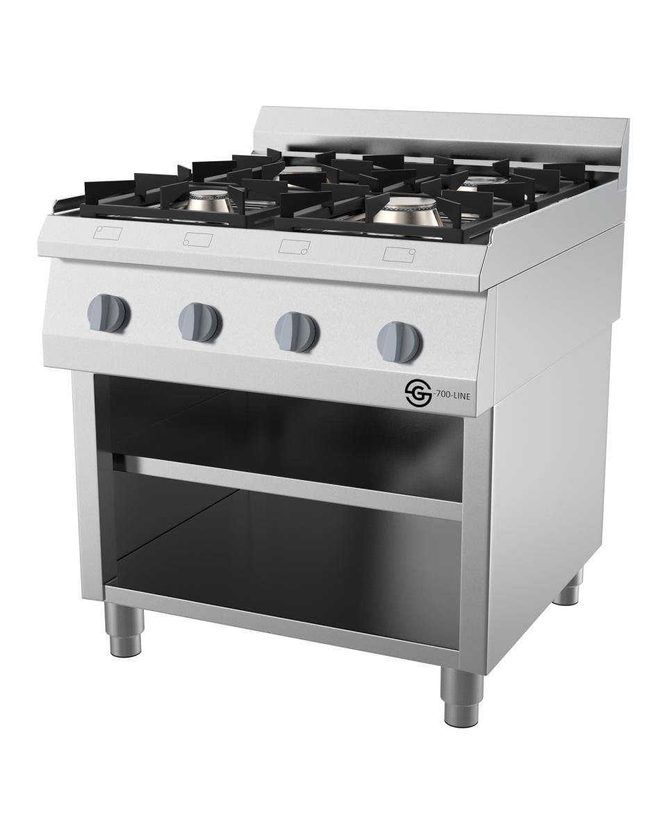Gasherd - G700 Line - 4 Brenner - 80 cm - Offener Unterbau - G-Line
