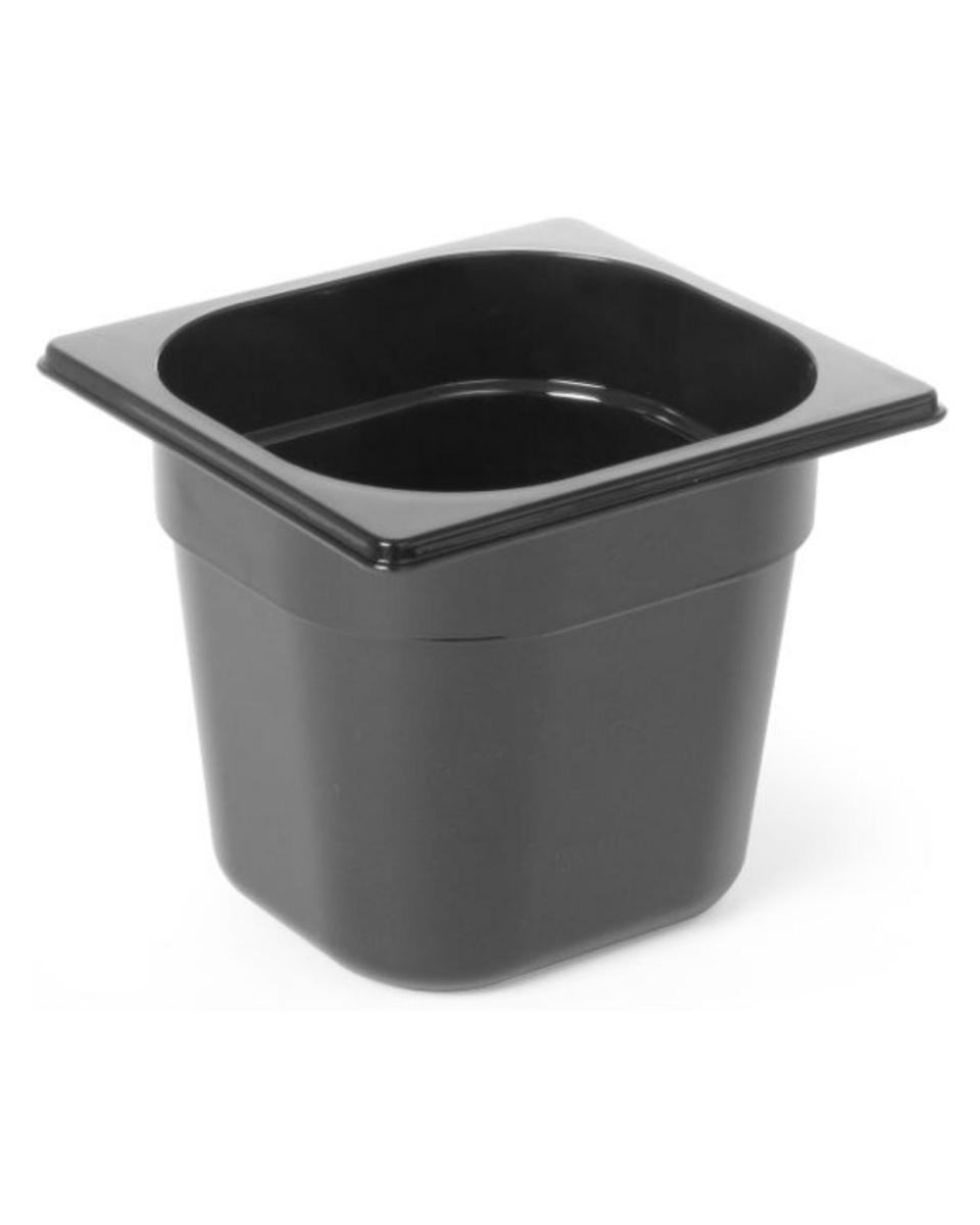 Behälter – 1/6 GN – 1,6 Liter – Schwarz – H 9,8 x 16 x 17,4 CM – Hendi – 862728