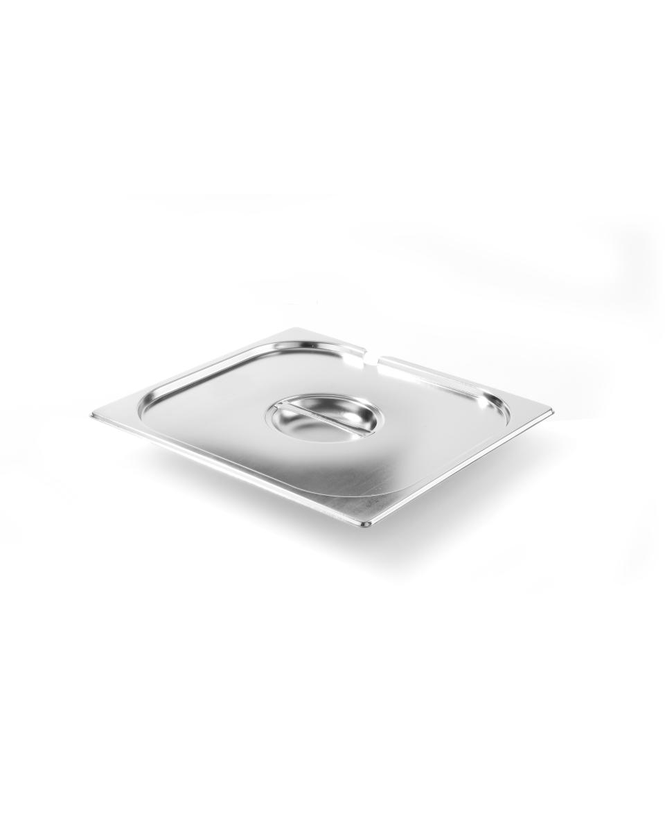 Gastronorm Deckel - GN 1/6 - Edelstahl - Löffel-Aussparung - Kitchen Line - Hendi - 806968