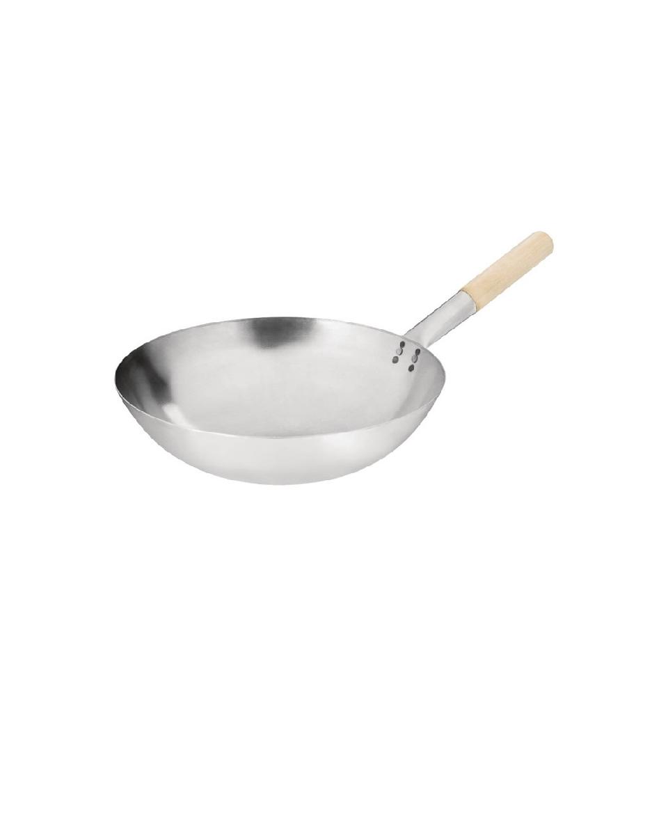 Weicher Stahlwok mit rundem Boden 35,5 cm - K299 - Vogue