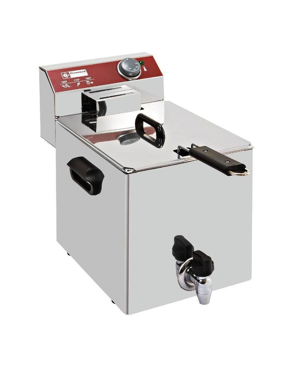 Gastro-Fritteuse - 8 Liter - Mit Ablasshahn - EF81-KN - Diamond