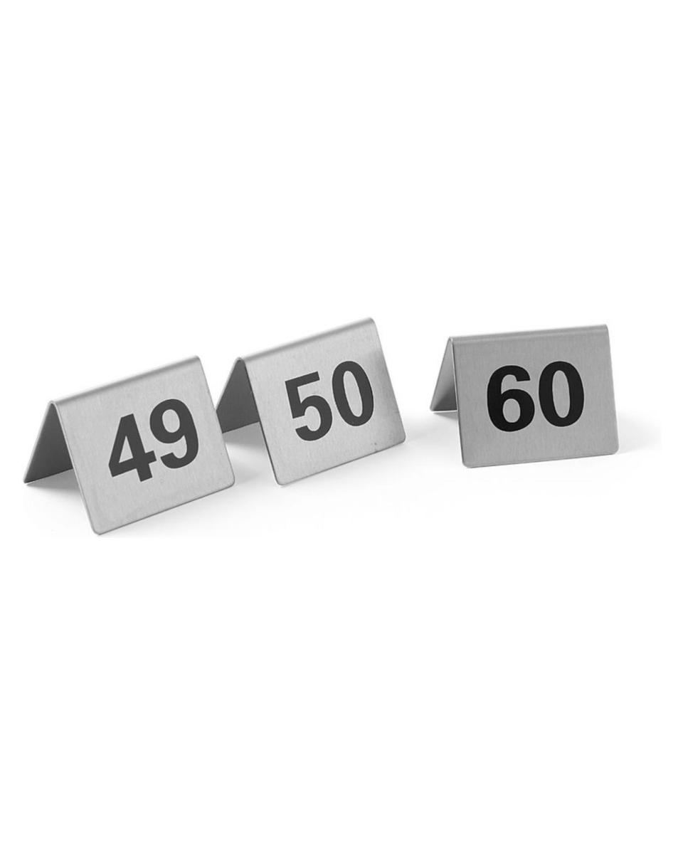 Tischaufsteller - Nummer 49-60 - 5,2 cm - Hendi - 663882