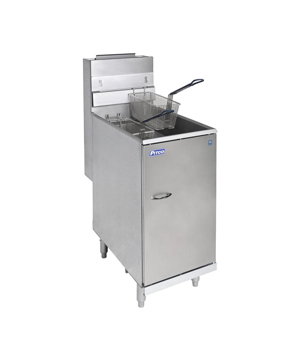 Fritteuse – Propan – 35 °C+ – 18 Liter – aufrechtes Modell – niederländische Version – Pitco