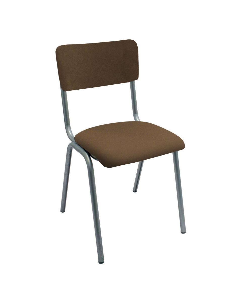 G-Line-Stuhl - Old School - Vintage Metal - Samt Braun - G-Line