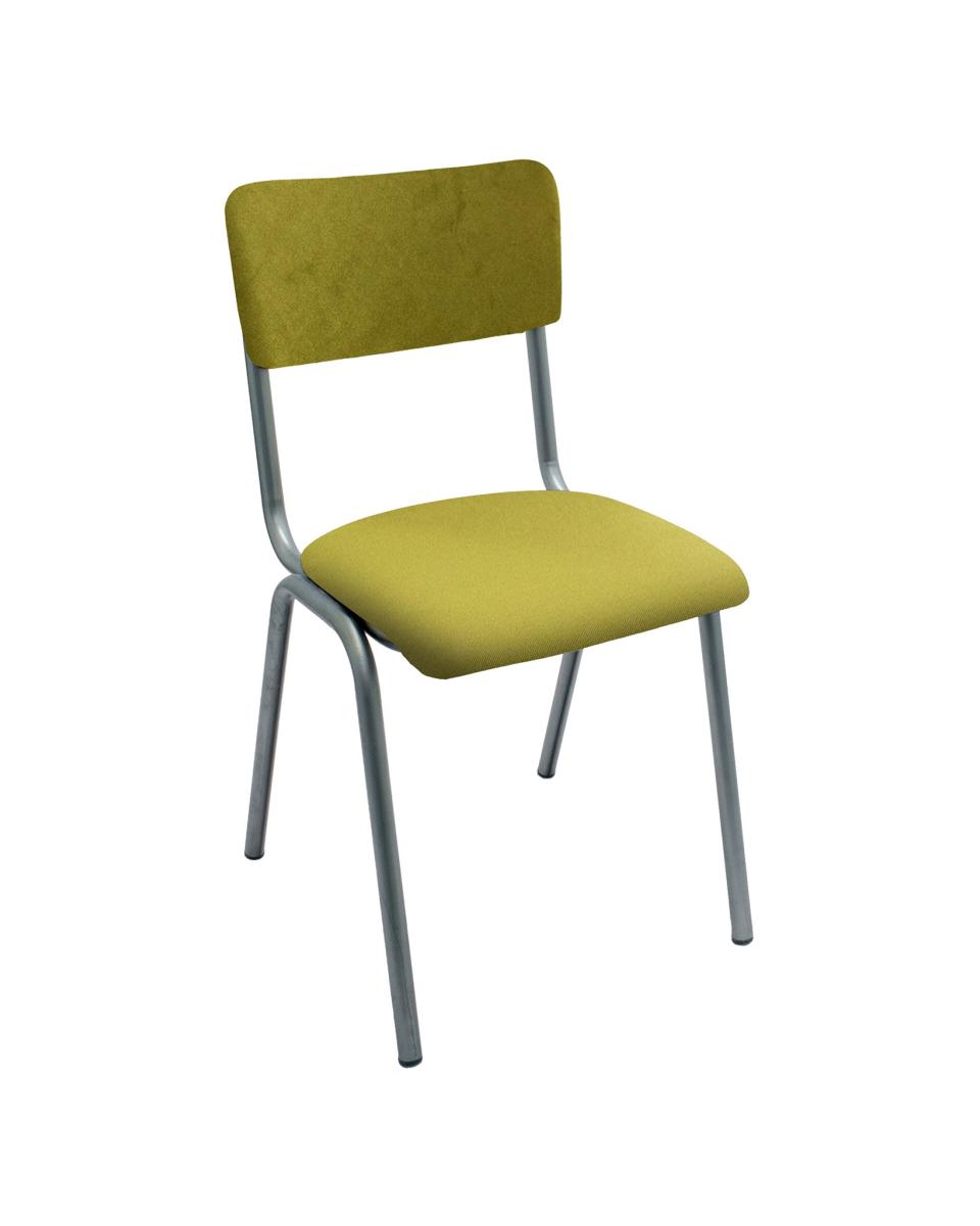 G-Line-Stuhl - Old School - Vintage Metal - Samt Moosgrün - G-Line