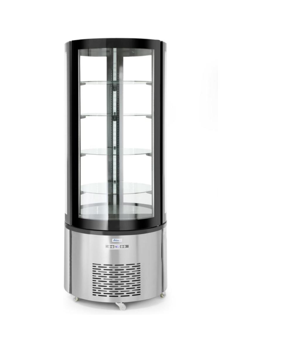 Gebäckvitrine rund 360L - Edelstahl - H 175 x 68 cm - Hendi - 233832