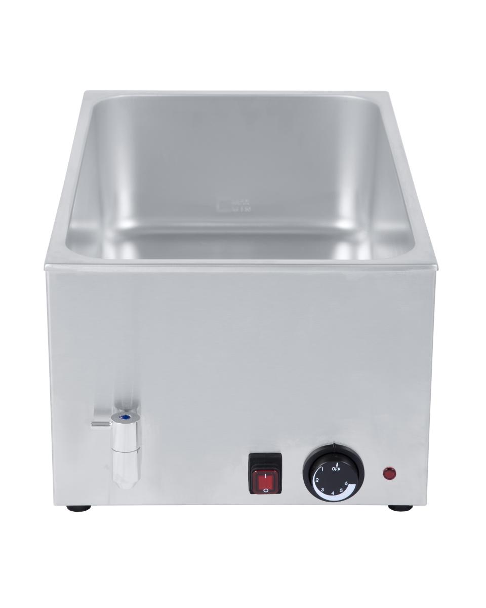 Bain Marie - 1/1 GN - Edelstahl - Ablasshahn - 0 °C-90 °C - G-Line