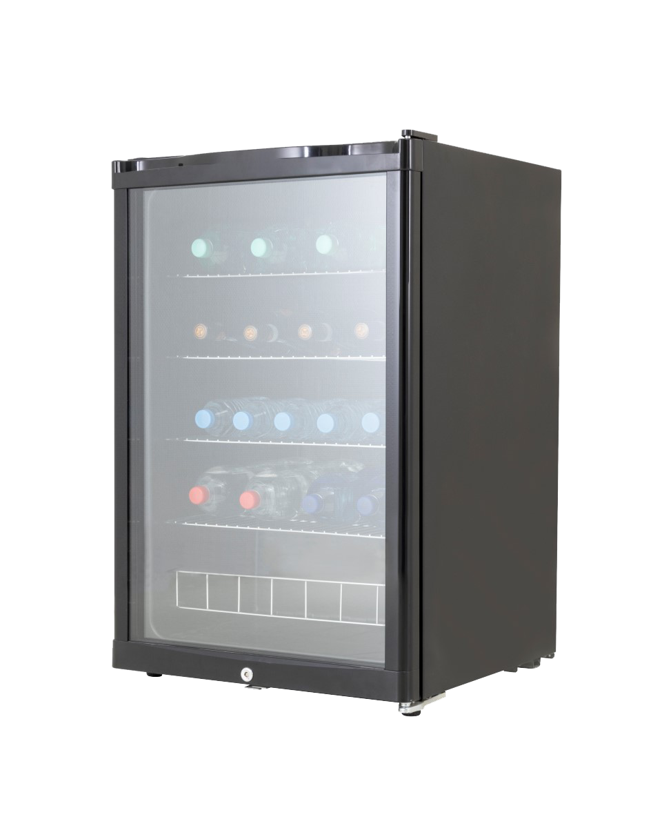 Kühlschrank-Glastür – 130 Liter – 1 Tür – Schwarz – Husky – KK111-BK-NL-HU