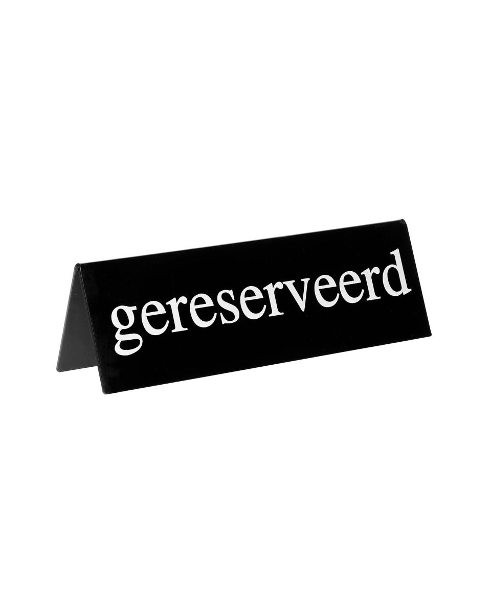 Tischschild Reserviert - Schwarz - Kunststoff - G-Line