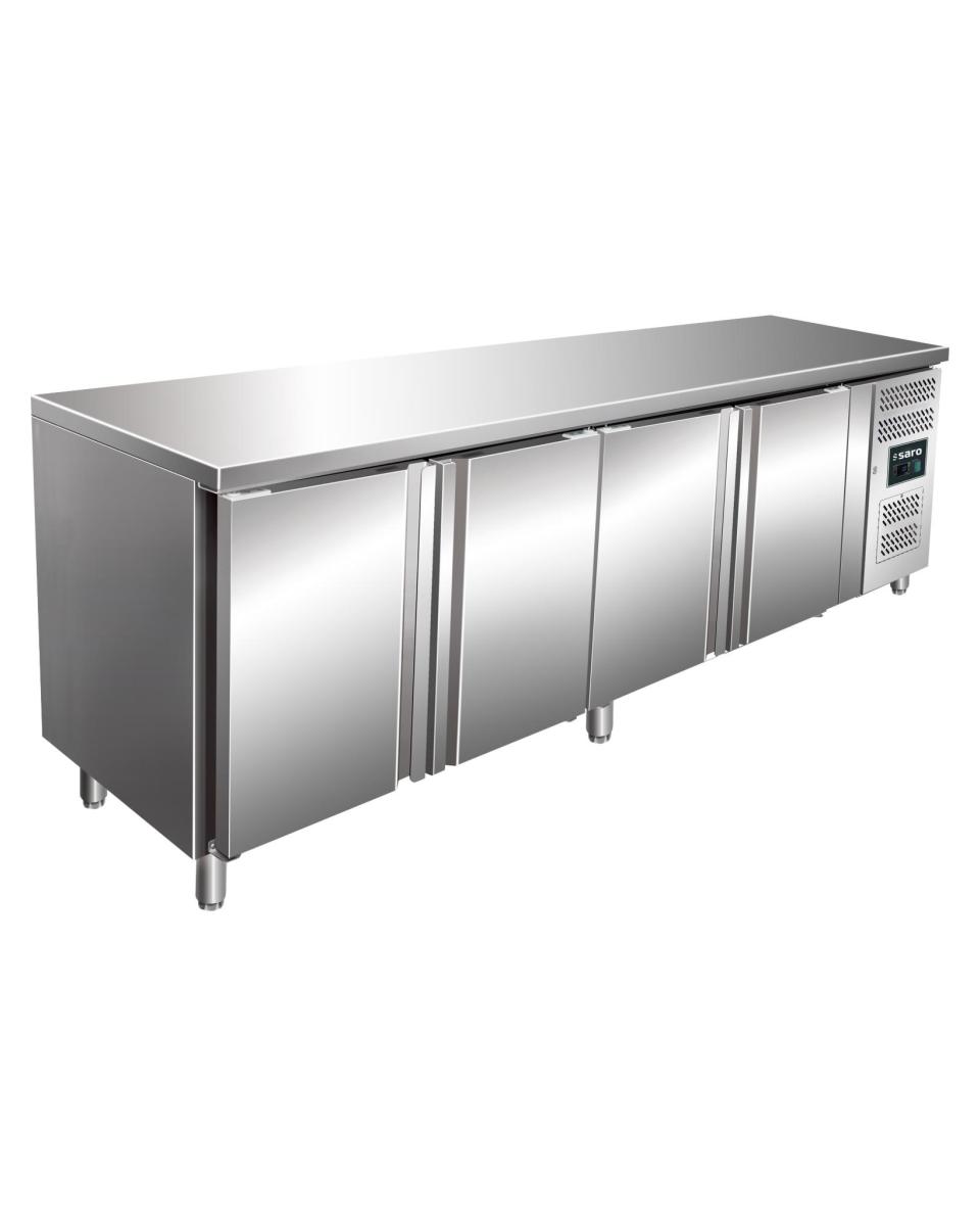Kühltisch - 4 Türen - H 86 x B 223 cm - 476 Liter - Edelstahl - Saro - 323-1079