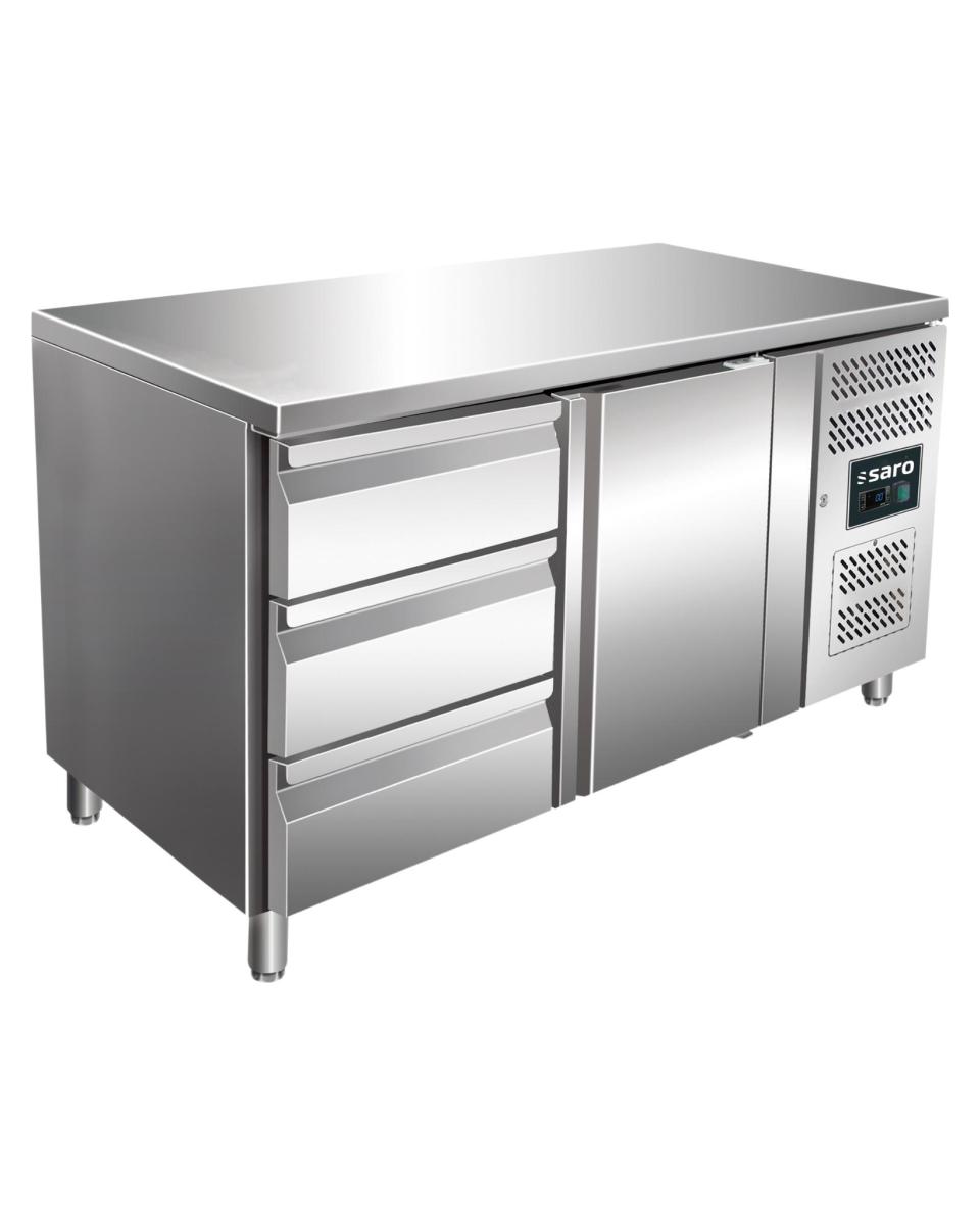 Kühltisch - 1 Tür - H 95 x B 136 cm - Edelstahl - Saro - 323-10702