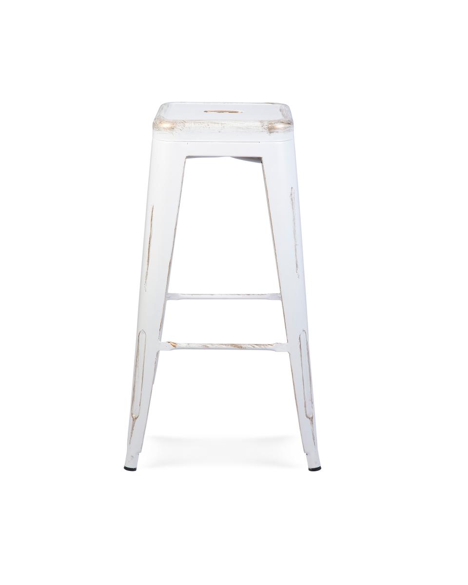G-Line-Barhocker - Retro - Vintage Look - Weiß
