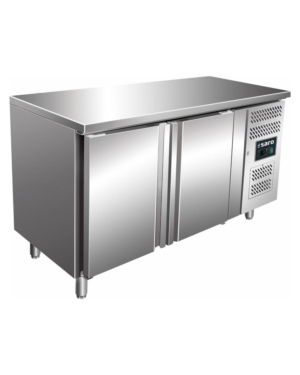 Kühltisch - 2 Türen - H 86 x B 136 cm - 205 Liter - Edelstahl - Saro - 323-1077