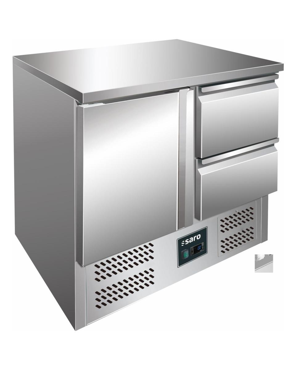Kühltisch - 1 Tür - H 89 x B 90 cm - Edelstahl - Saro - 323-10062