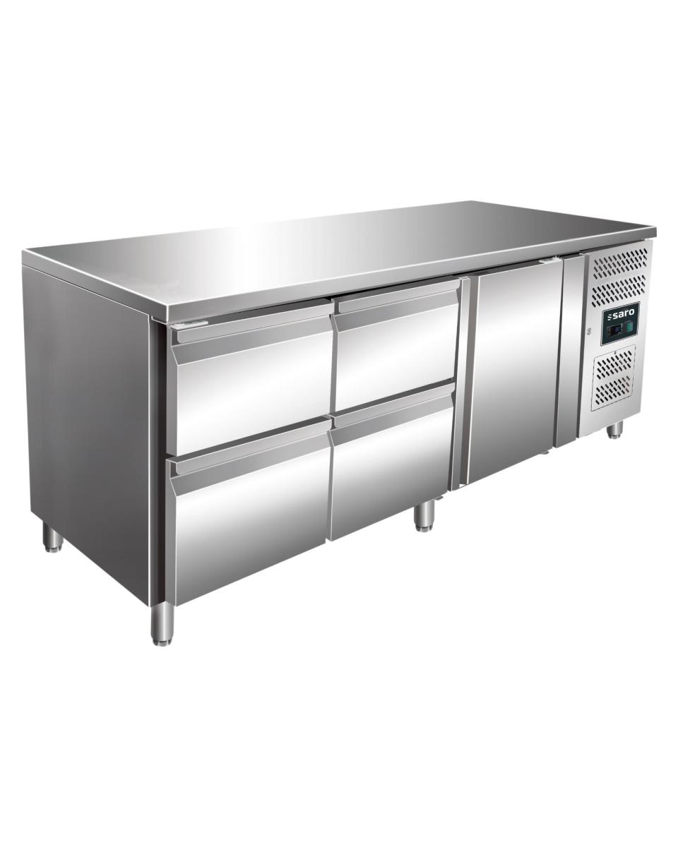 Kühlwerkbank - 1 Tür - H 95 x B 179,5 cm - Edelstahl - Saro - 323-10718