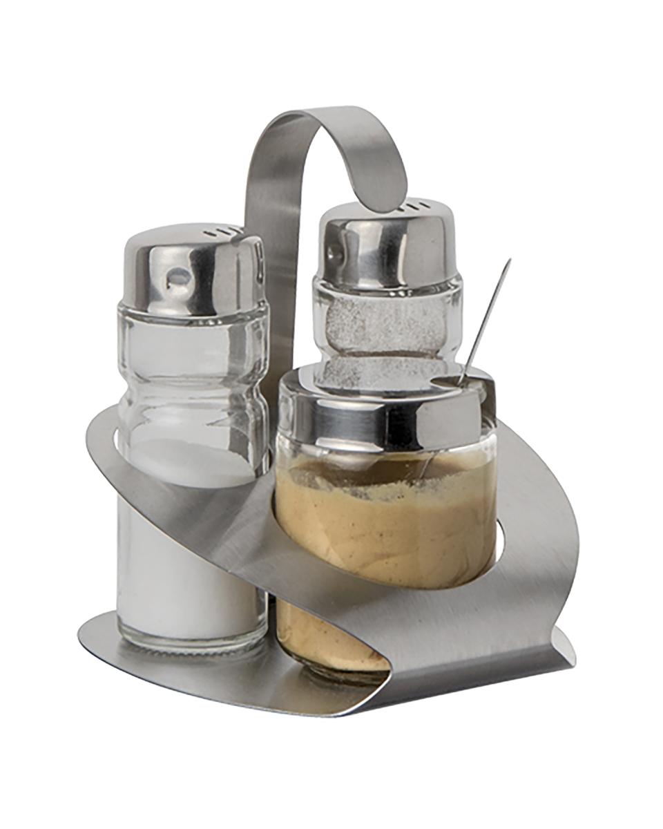 Menage - 3-teilig - Glas - H 12 cm - 088822