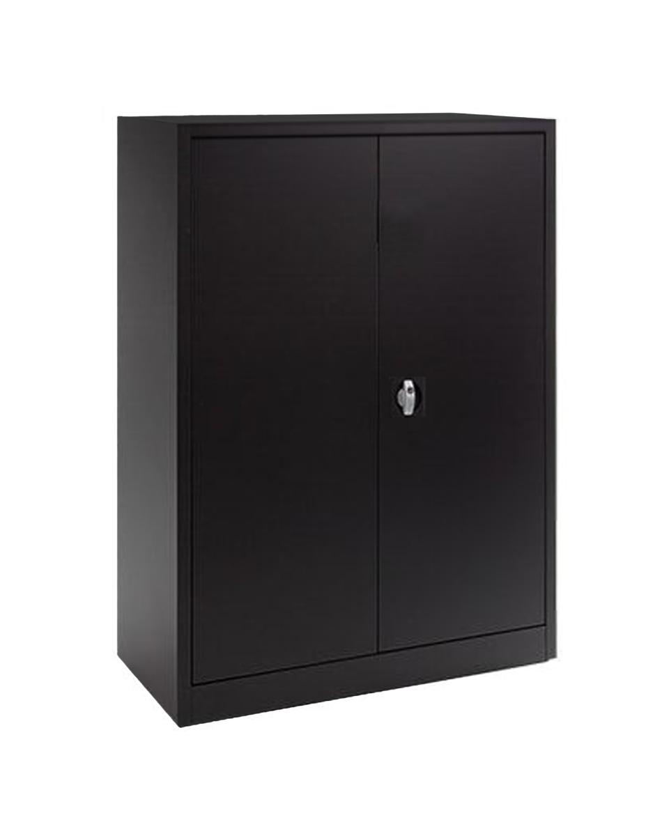 Aktenschrank - Schwarz - H 120 x 92 x 42 cm - Mit Schloss - FLC