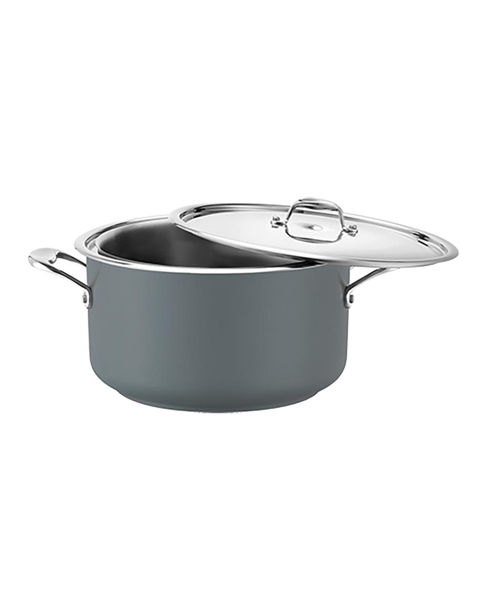 Bain-Marie-Pfanne – H 14 cm – 2,95 kg – Ø24 cm – Edelstahl 18/10 – 3,1 Liter – Pujadas – 720973