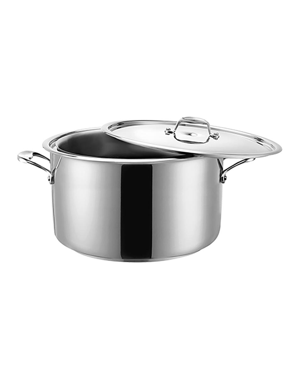 Bain-Marie-Pfanne – H 19 cm – 5,75 kg – Ø32 cm – Edelstahl 18/10 – 8,6 Liter – Pujadas – 720995