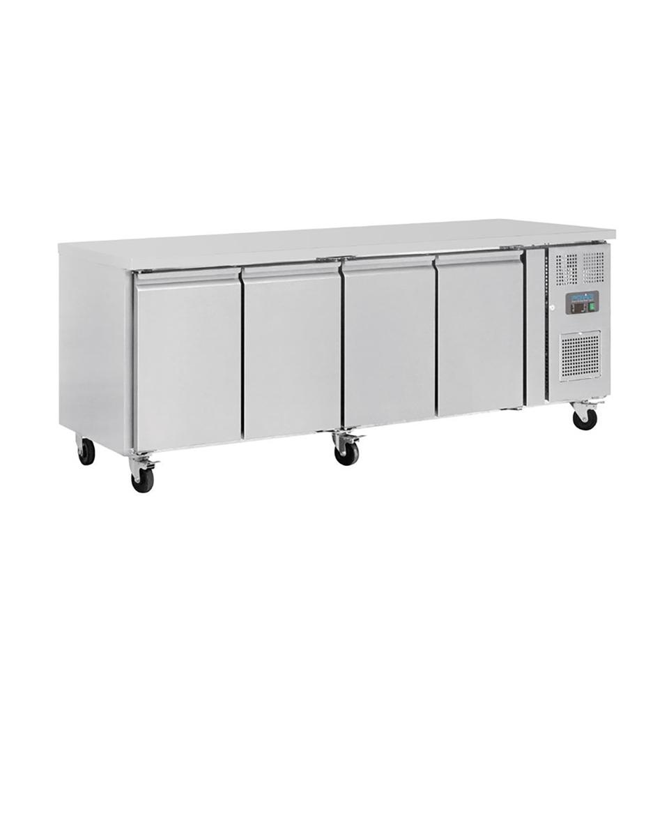 Kühltisch - 449 Liter - 4 Türen - H 86 x 223 x 60 cm - 230 V - Edelstahl - Polar - G379