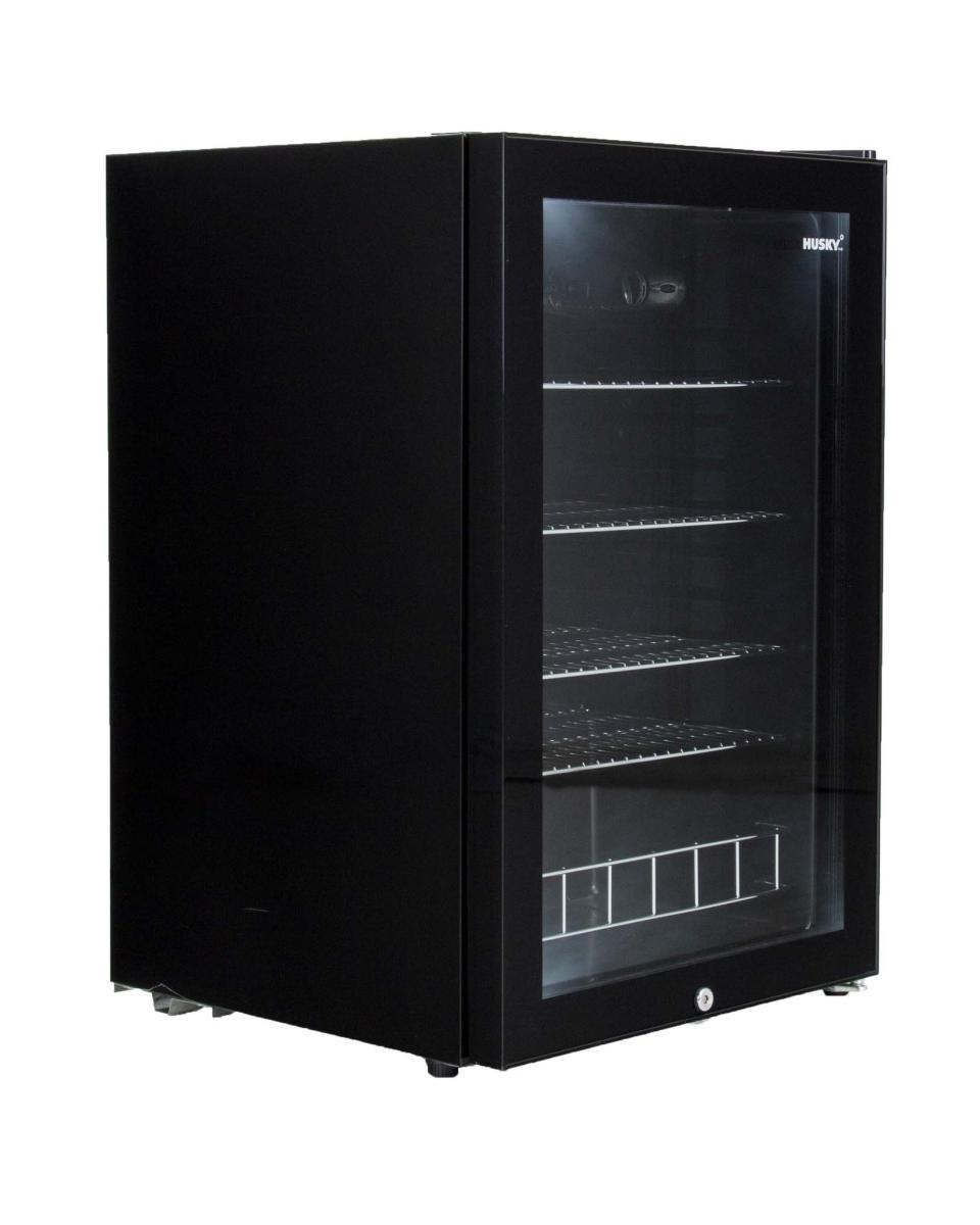 Kühlschrank Glastür - 122 Liter - 1 Tür - Schwarz - Husky - KK110-BKCNS-BK-HU