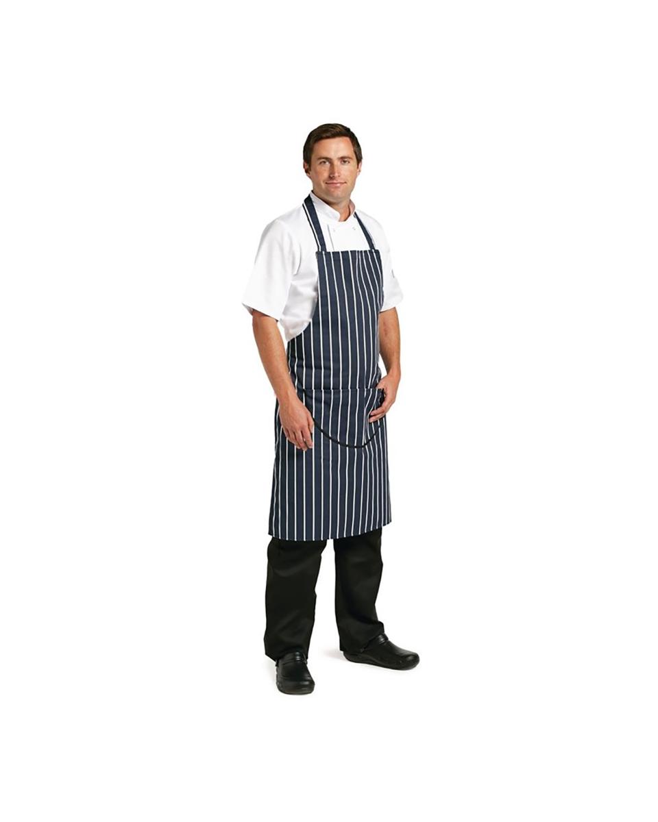 Latzschürze - blau-weiß - Whites Chefs Clothing - A535