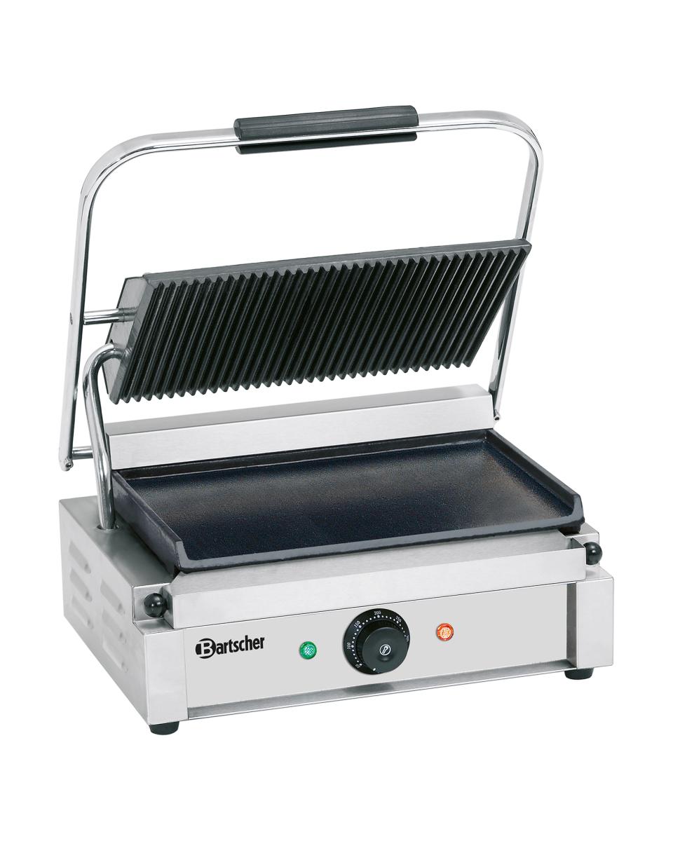Kontaktgrill - Single - Gerippt / Glatt - Bartscher - A150676
