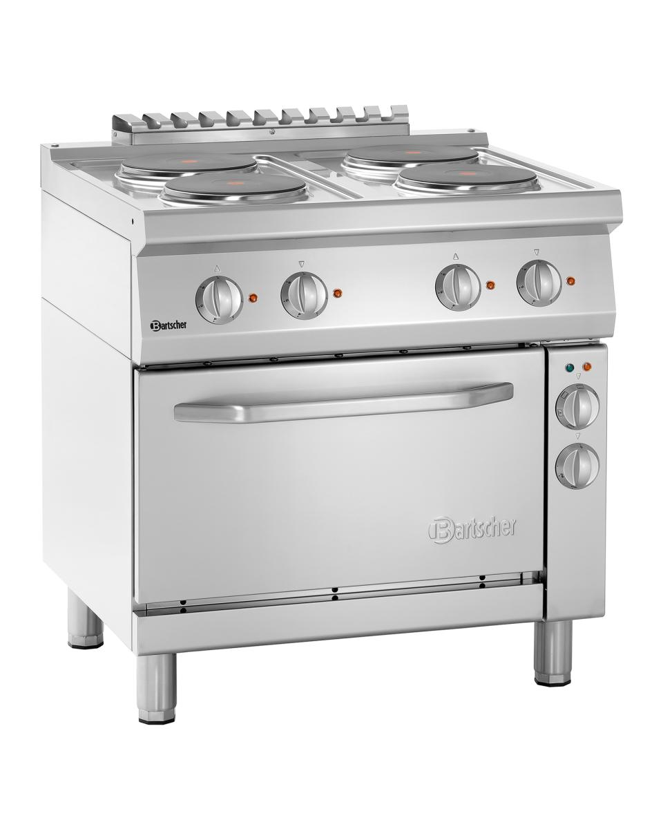 Herd - 4 Brenner - Mit Backofen - Gusseisen - Bartscher - 286225