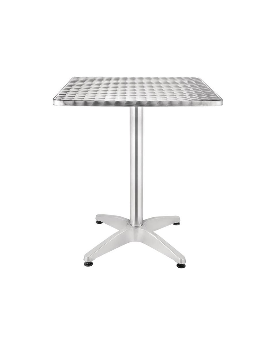 Terrassentisch - 60x60 cm - Bistro - Chrom - Aluminium - 60362