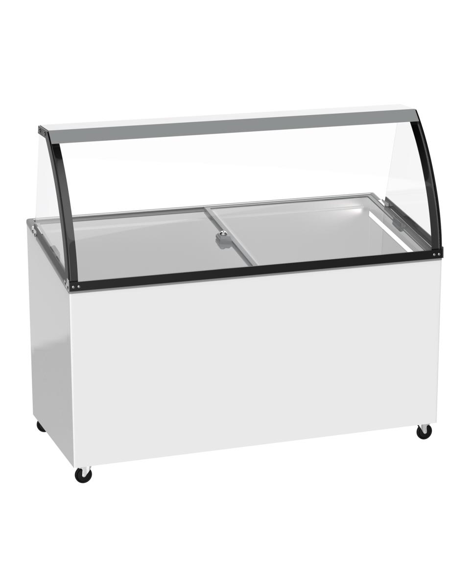 Speiseeisvitrine- 500 Liter - für 8 Behälter - H131,5 x 149,4 x 65,9 cm - G-Line