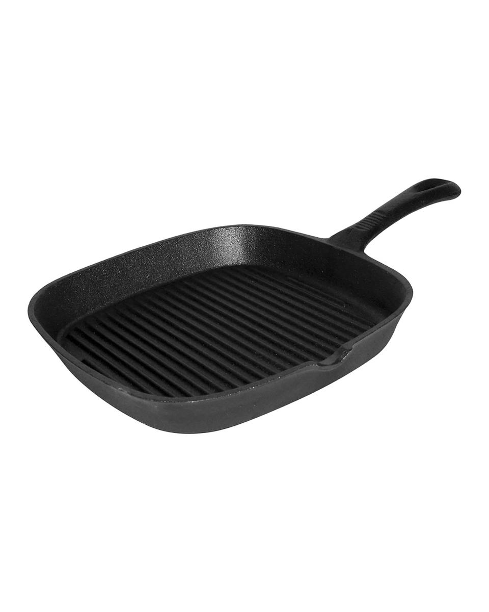 Grillpfanne - Gusseisen - gerippt - H 3,5 x 23 x 23 cm - G-Line