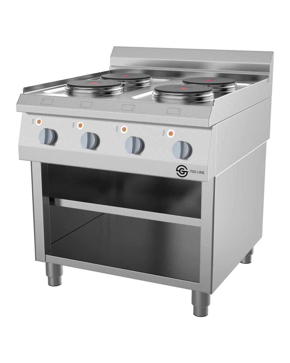 Herd - G700 Line - Elektrisch - 4 Brenner - 80 cm - Offener Unterbau - G-Line