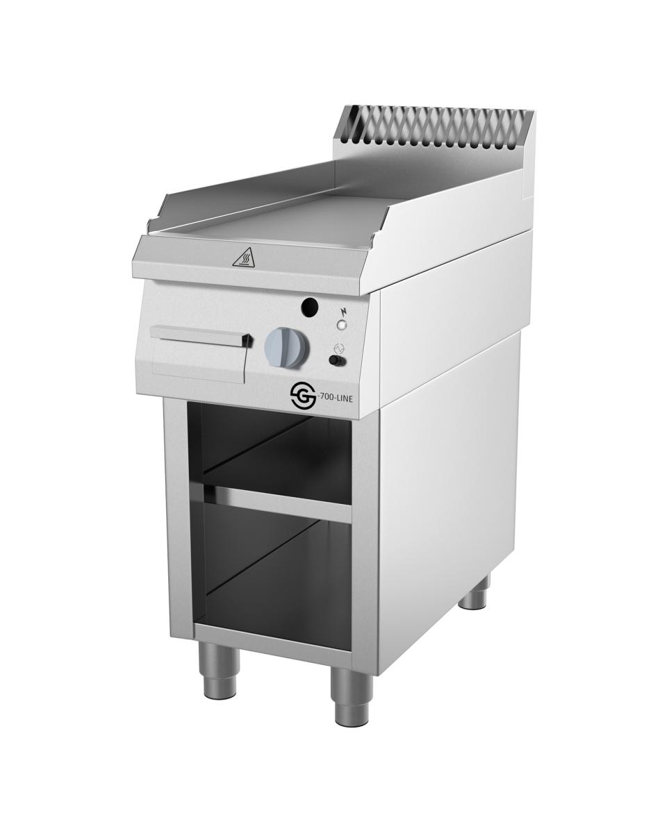 Grillplatte - G700-Leitung - Gas - glatt - 40 cm - offener Unterbau - G-Line