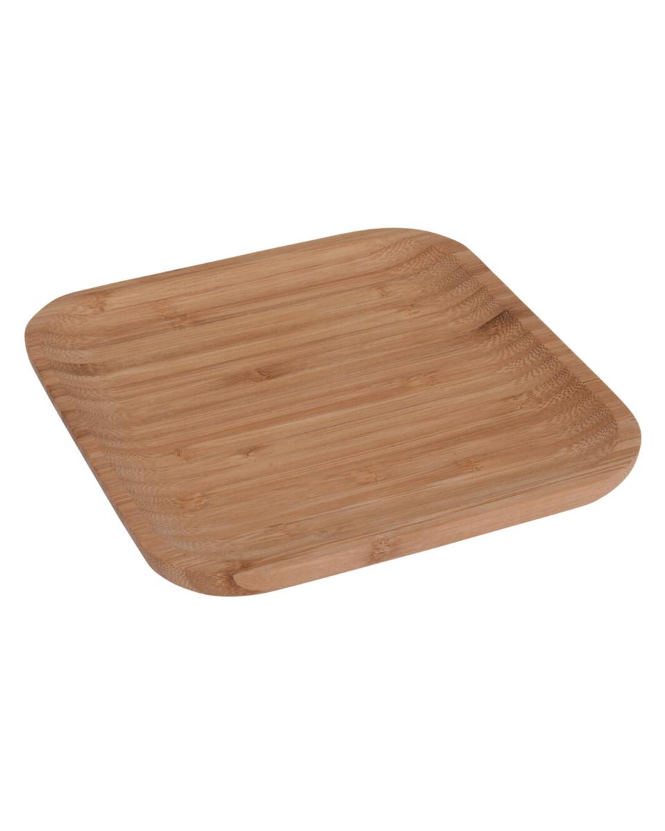 Serviertablett - H 2 x 17,5 x 17,5 cm - Bambus - G-Line