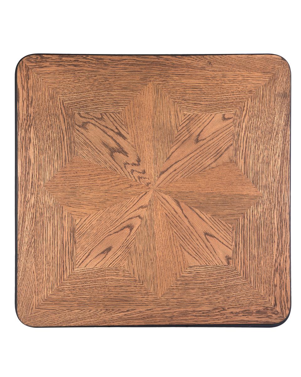 Tischplatte Markant Wood - Metallkante - 70 x 70 CM - G-Line