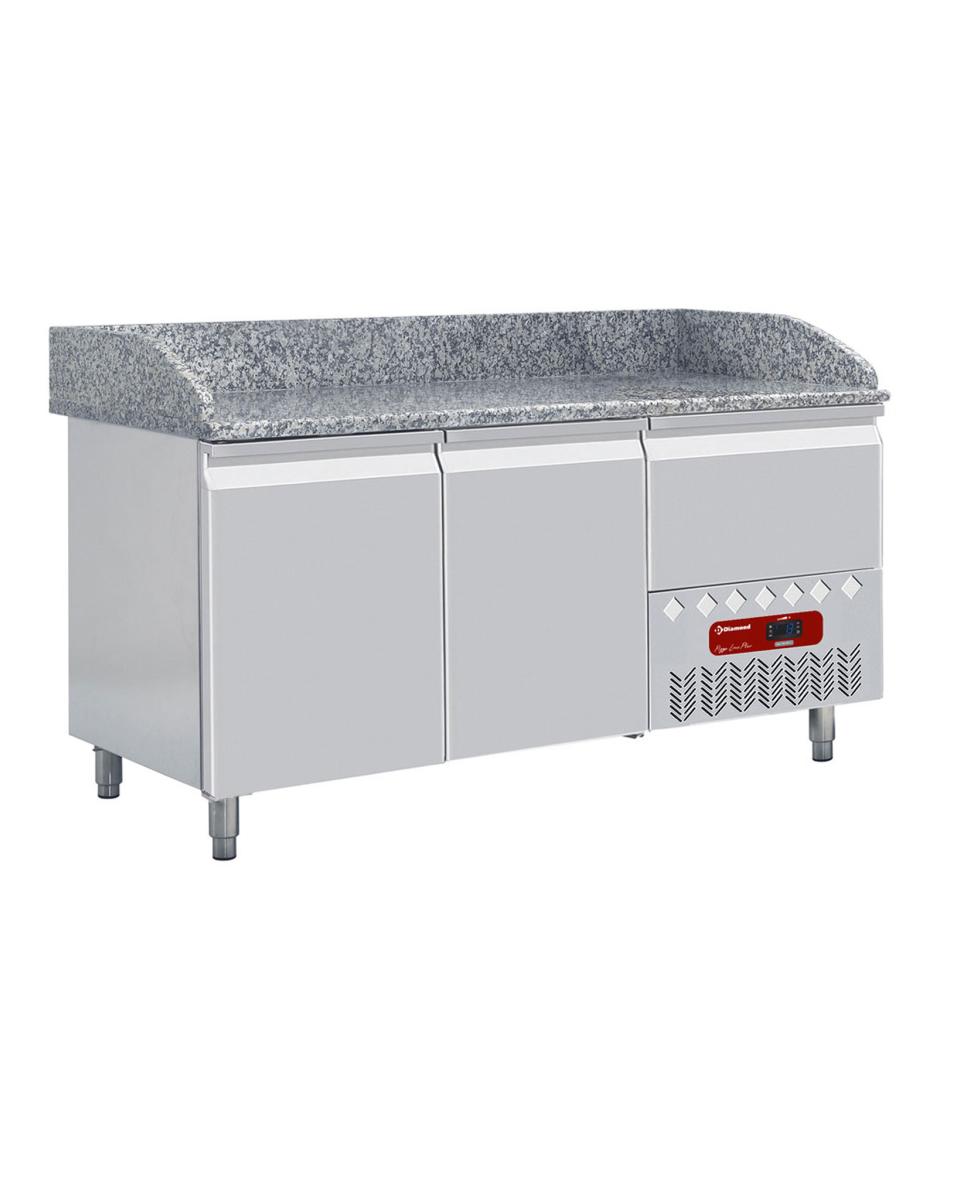Pizzawerkbank - 2 Türen - 1 Schublade - H 95 x T 72 x B 161 CM - Diamond - TP23/P9