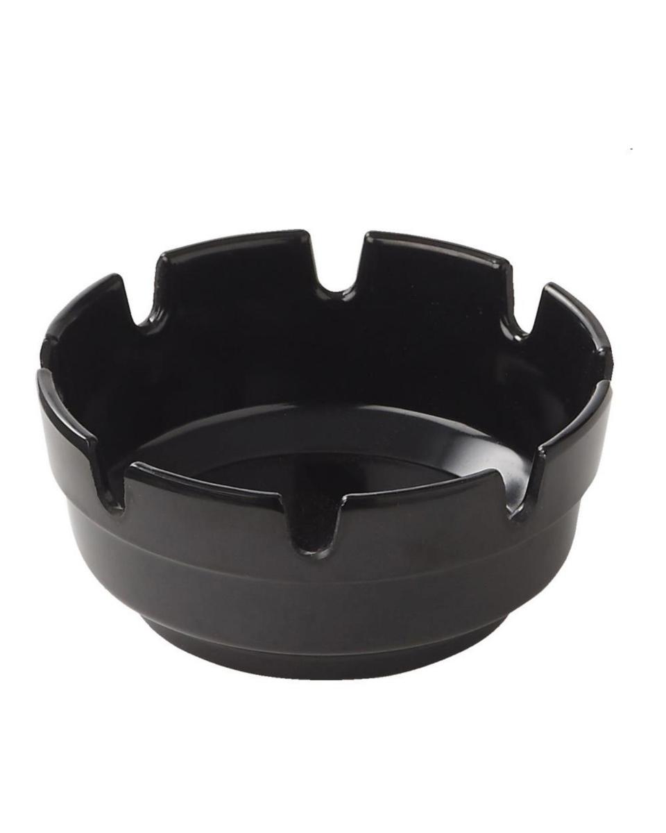 Asbak - Rond - Met Deksel - Zwart - Melamine - Ø10 - G-Line