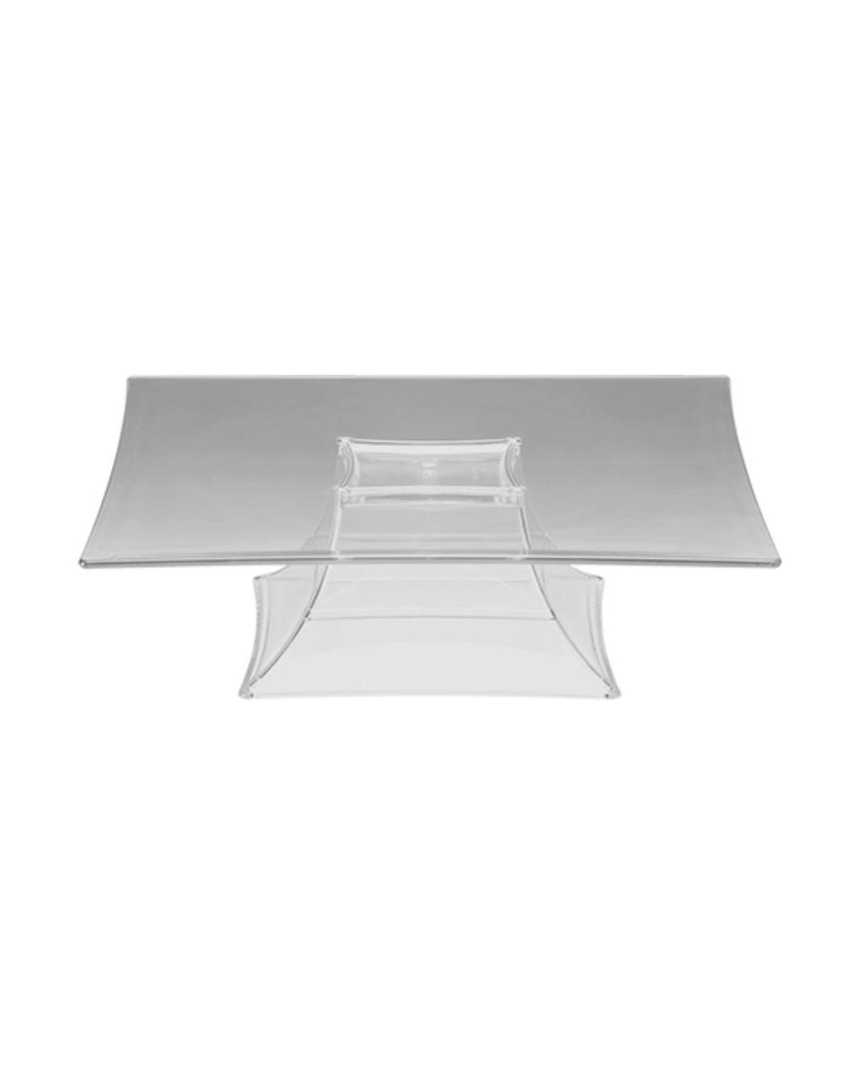 Taartstandaard - Transparant - L 35 x B 35 CM - Emga