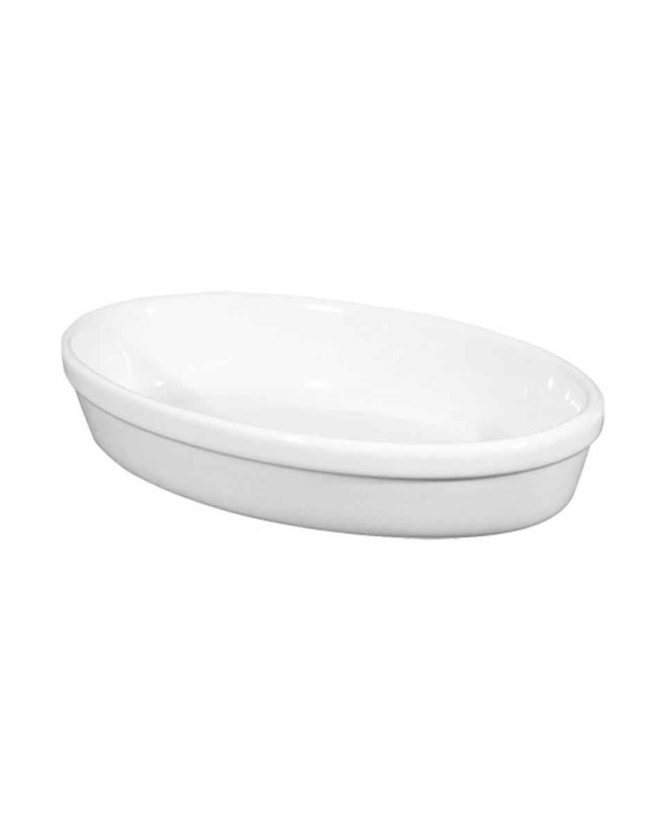 Gratineerschaal - Ovaal - Wit - L 19 x B 12 CM - Saturnia