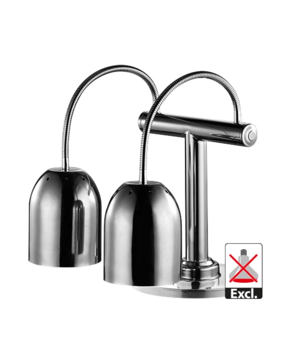 Wärmelampe - Ø24 cm - 2 Lampen - Chrom - Caterchef - 688252