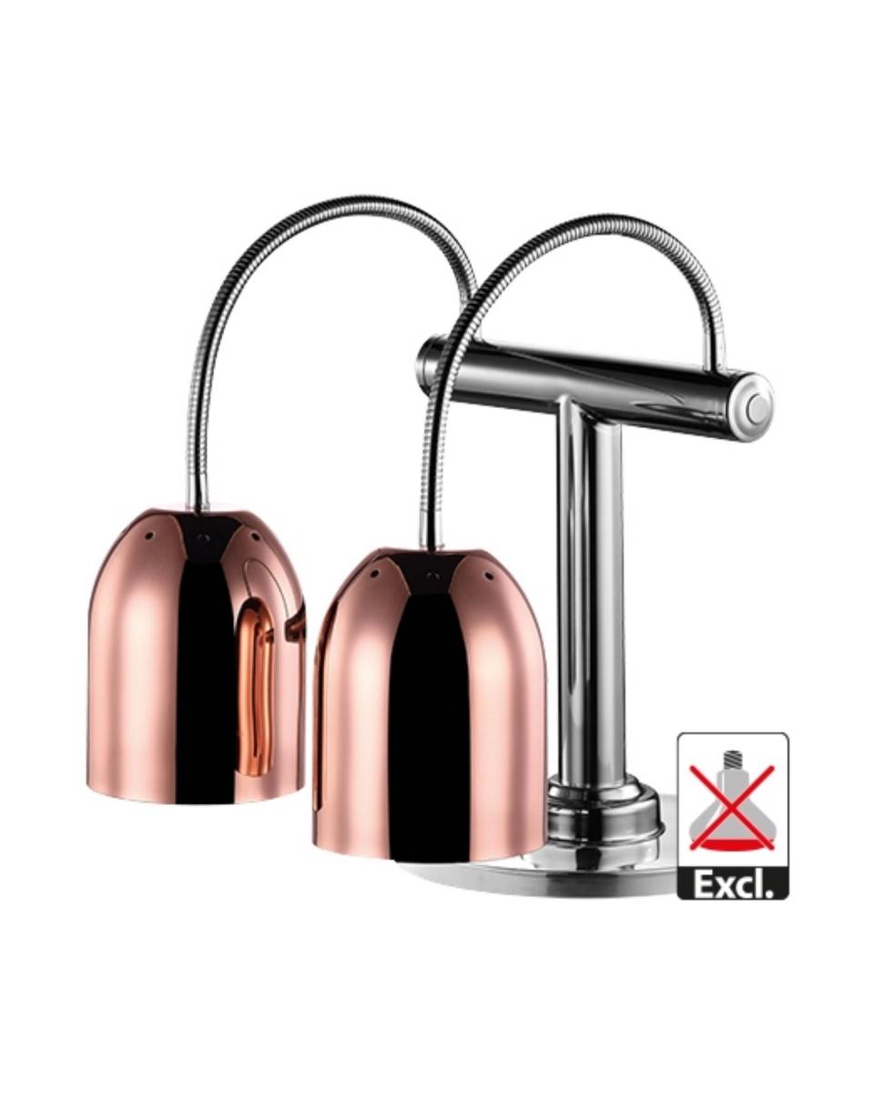 Wärmelampe - Ø24 cm - 2 Lampen - Kupfer - Caterchef - 688253